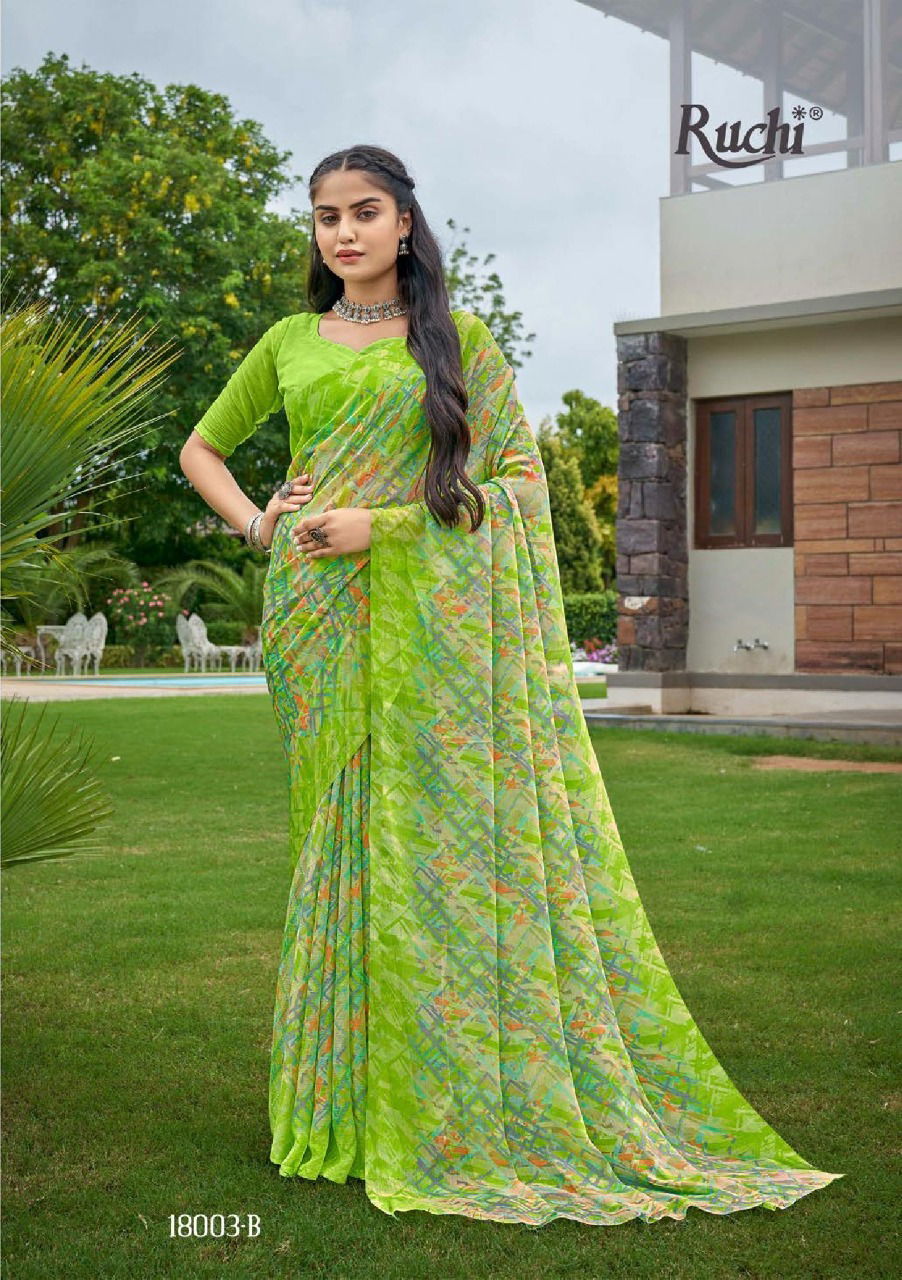 Ruchi Star Chiffon 83 Regular Wear Designer Wholesale Printed Chiffon Sarees